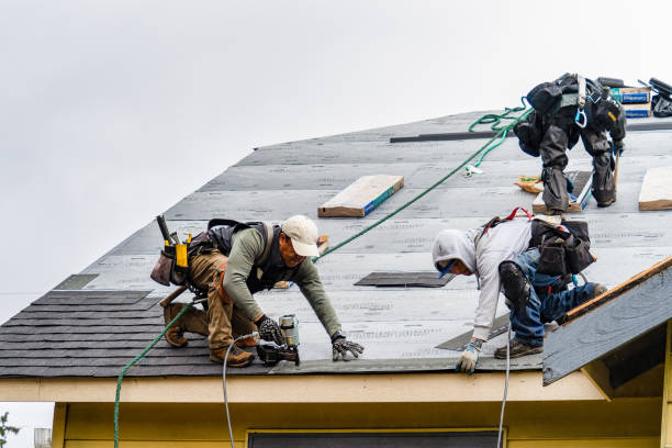 Professional Roofing technician working in Mariah Hill, IN